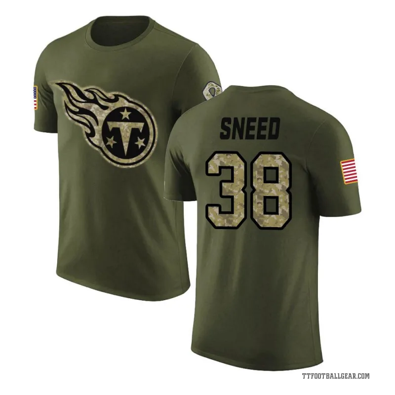 L'Jarius Sneed Men's Olive Tennessee Titans Salute to Service T-Shirt